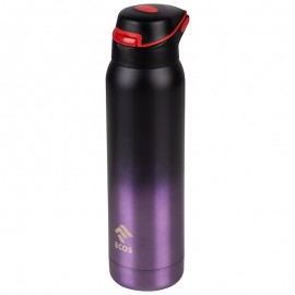 Термобутылка спортивная с трубочкой, объём: 500 мл, цвет: фиолетовый градиент. 323494-SK