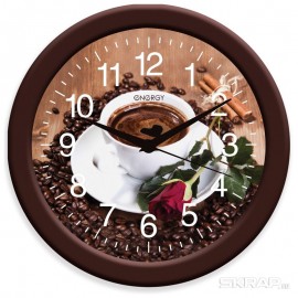 Часы настенные кварцевые ENERGY модель ЕС-101 кофе. ( 10 ) 009474-SK