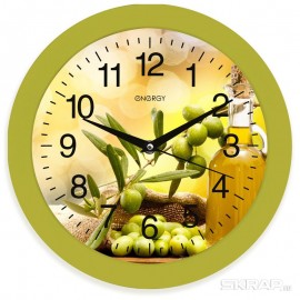 Часы настенные кварцевые ENERGY модель ЕС-100 оливки, ( 10 ) 009473-SK