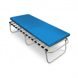 Кровать раскладная усиленная с мягким матрасом РК7М/С синий