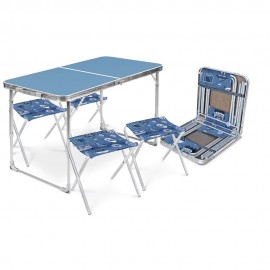 Набор стол+стулья ССТ-К2/4 голубой-джинс