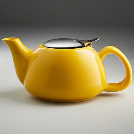 Чайник заварочный 700 мл с металлическим фильтром Ф19-013R желтый