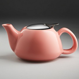 Чайник заварочный 700 мл с металлическим фильтром Ф19-014R розовый