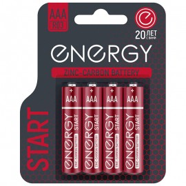 Батарейка солевая Energy Start R03/4B (AAА) 107039-SK