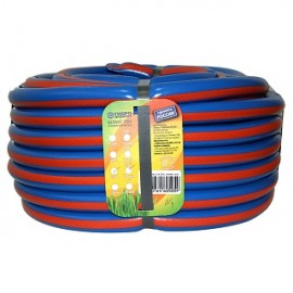Шланг поливочный Д=3/4 (25м) Гидроагрегат арм., 3-х слойный синий с оранжевой полосой