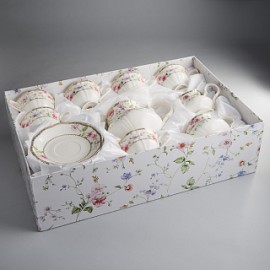 Набор чайный 15 предметов МР017Р/15 "Флер де лиз" в подарочной коробке