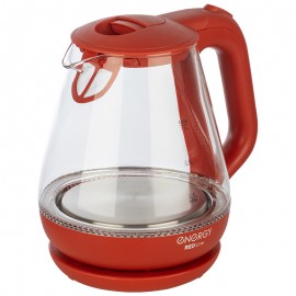 Чайник ENERGY E-205 (1,2 л) стекло, пластик цвет красный. 164144-SK