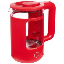 Чайник ENERGY E-256 (1.5л) стекло, красный. 164152-SK